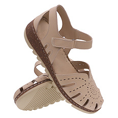 Sandały damskie profilaktyczne pełne na rzep