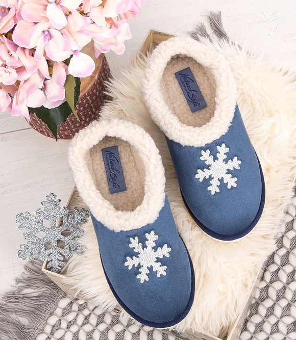 Kapcie damskie obuwie domowe ocieplane