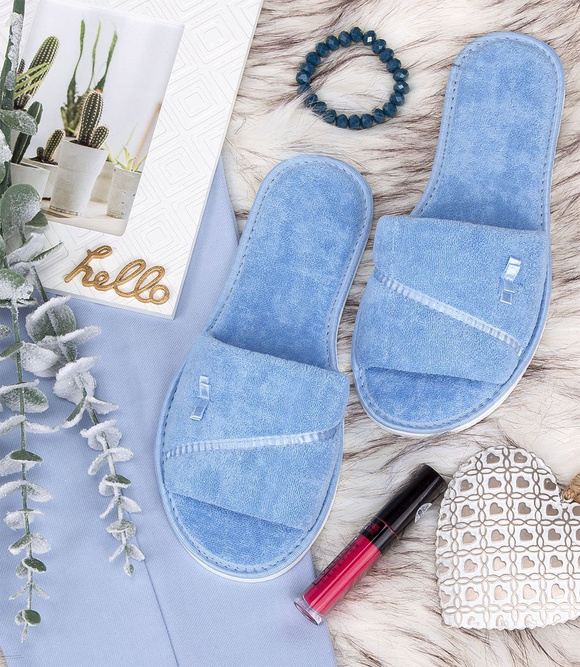 Kapcie damskie obuwie domowe odkryte palce FROTTE