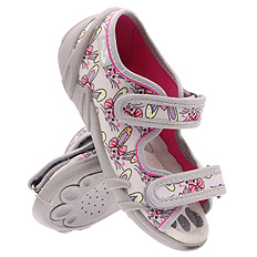 Kapcie dziecięce tekstylne sandałki na rzepy