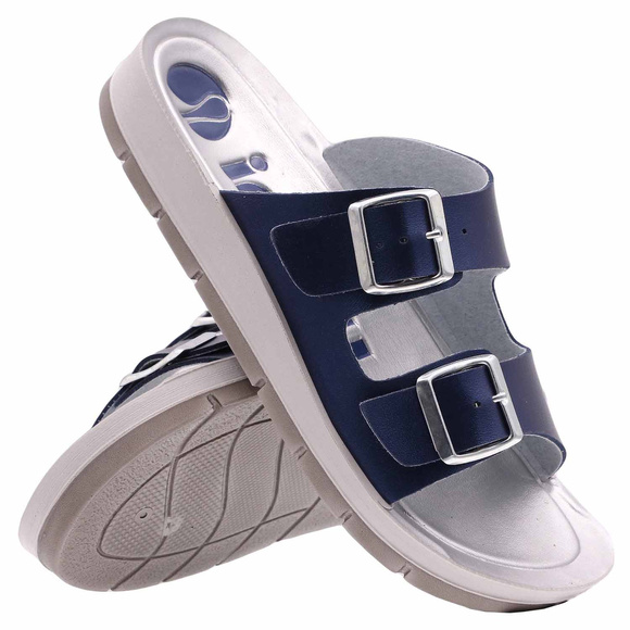 Klapki damskie regulowane z wkładką GEL