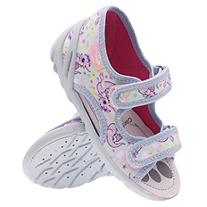 Kapcie dziecięce tekstylne sandałki na rzepy