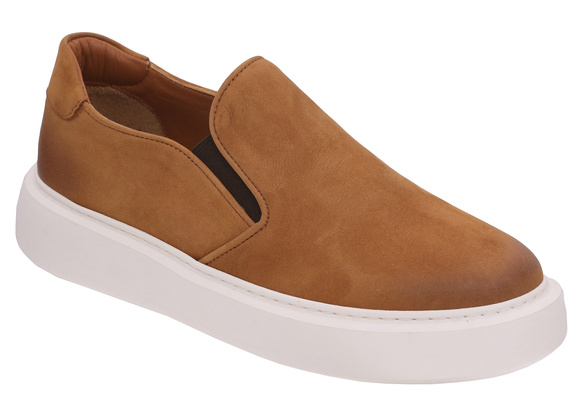 Obuwie męskie półbuty wsuwane z gumą