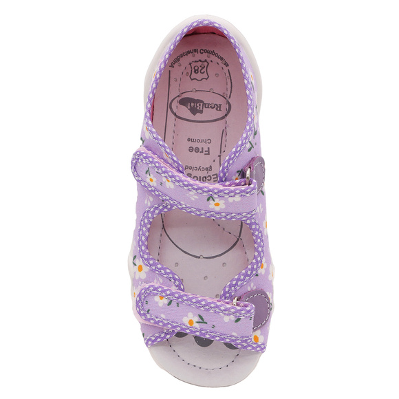 Kapcie dziecięce tekstylne sandałki na rzepy