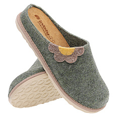 Kapcie damskie obuwie domowe filc / wyjmowana wkładka