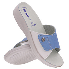 Klapki damskie medyczne bez palcy na rzep