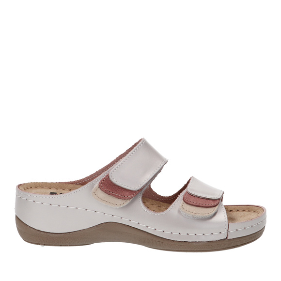 Klapki damskie casual profilaktyczne na rzepy