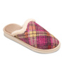 Kapcie damskie obuwie domowe w kratę