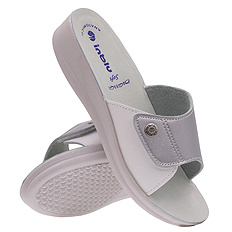 Klapki damskie medyczne bez palcy na rzep