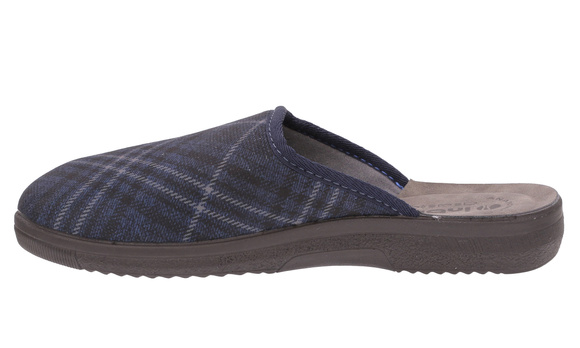 Kapcie męskie w kratę obuwie domowe