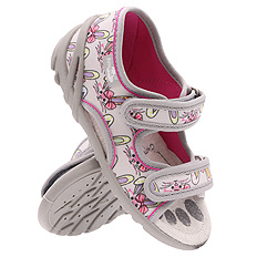 Kapcie dziecięce tekstylne sandałki na rzepy