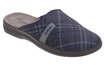 Kapcie męskie w kratę obuwie domowe