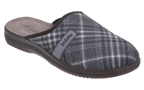 Kapcie męskie w kratę obuwie domowe