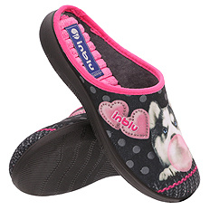 Kapcie damskie obuwie masujące domowe piesek