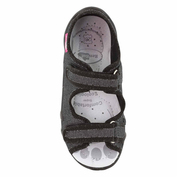 Kapcie dziecięce tekstylne sandałki na rzepy