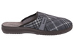 Kapcie męskie w kratę obuwie domowe