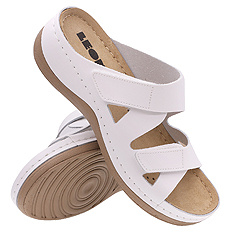 Klapki damskie casual profilaktyczne na rzepy