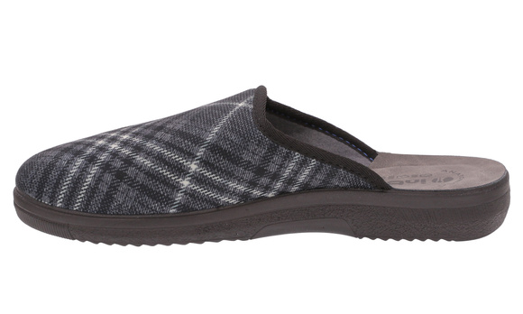 Kapcie męskie w kratę obuwie domowe