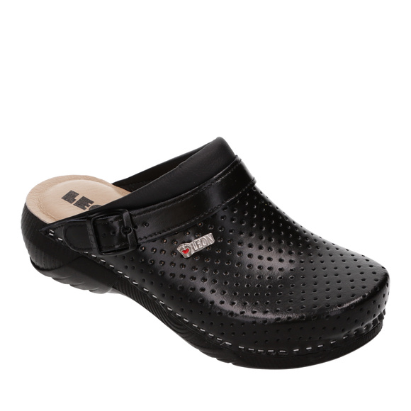 Klapki medyczne damskie wysokie profilaktyczne z paskiem