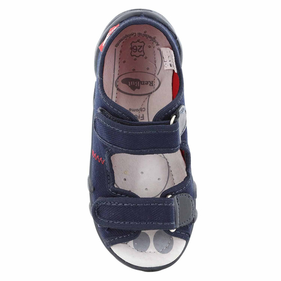 Kapcie dziecięce tekstylne sandałki na rzepy