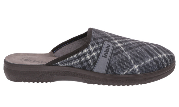 Kapcie męskie w kratę obuwie domowe