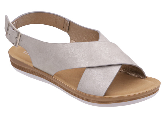 Sandały damskie niskie regulowane