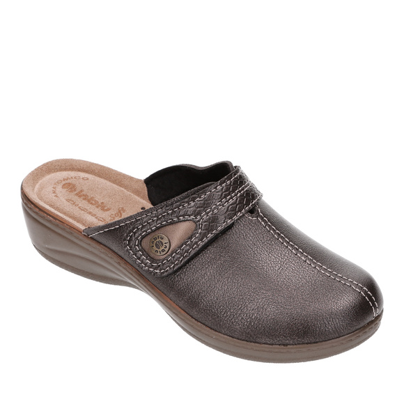 Obuwie domowe damskie wysokie klapki na rzep