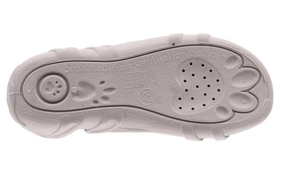 Kapcie dziecięce tekstylne sandałki na rzepy