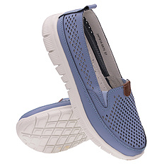 Obuwie damskie ażurowe mokasyny na gumce