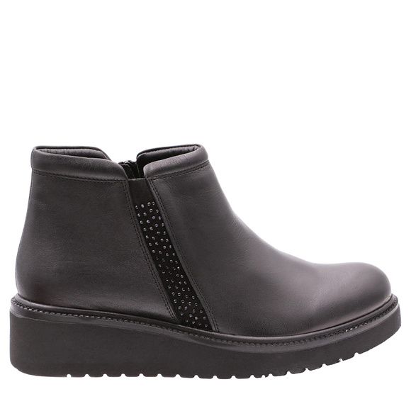 Botki zimowe niskie damskie na suwak